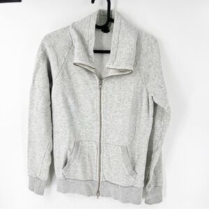 ✅ J. Crew Funnel Zip-Up Sweatshirt GREY XX-SMALL